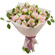 bouquet of lisianthuses carnations and alstroemerias. Prague