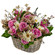 floral arrangement in a basket. Prague