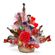 Crystal. Romantic Candy Bouquet decorated with red rose. Prague
